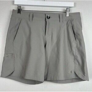Under Armour Storm Fish Hunter Cargo Shorts Gray Active Hiking Stretch Womens 10